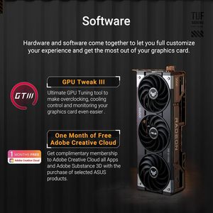 การ์ดจอ TUF Gaming Radeon 9070 OC Edition 16GB PCIe 5.0 สำหรับ DisplayPort 2.1 3.125 พร้อมพัดลมระบายความร้อนแบบ Axial และการ์ดหน่วยความจำวีดีโอ GDDR6 - Product Image 6