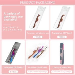 <span class=keywords><strong>Pince</strong></span> à cils magnétique en <span class=keywords><strong>plastique</strong></span> rose avec logo personnalisé et marque privée, applicateur de cils en vrac, emballage de pinces à cils, pinces à faux cils - Product Image 4