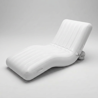 Transat gonflable ergonomique en forme de S, fin, confortable et léger, avec anneaux en D pour ancrage sur la plage ou comme île flottante en mer ou en piscine