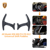 Paddle Shifter Serat Karbon Pengganti Ekstensi Paddle Shifter untuk Ferrari 296 812 488 458 F12 F430 599 SF90 F8