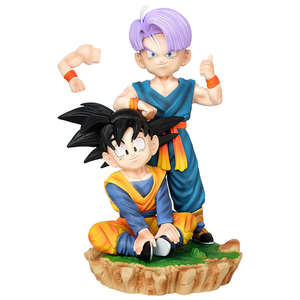 Figurines de personnages doubles <span class=keywords><strong>Dragon</strong></span> <span class=keywords><strong>Ball</strong></span> Anime Goku et Trunks avec bras interchangeables et base en herbe, jouet de collection en PVC - Product Image 5