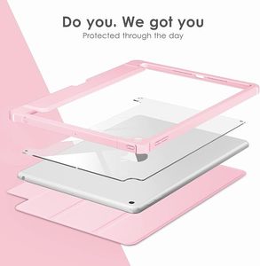 Funda para iPad 9th/8th/7th Gen 10,2 pulgadas (2021/2020/2019), Parte trasera transparente, funda de marco a prueba de golpes de TPU, portalápices incorporado - Product Image 4