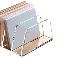 Organisateur moderne en acrylique à 4 compartiments pour bureau de courrier, lettres et documents, présentoir de stockage direct en usine, vente en gros