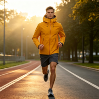Veste softshell unisexe entièrement thermocollée, monocouche, coupe-vent, respirante, pour la randonnée en extérieur, à capuche, col montant, fermeture éclair, fine, pour adultes