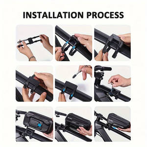 WILD for Man Sac de guidon avant pour vélo, étui pour téléphone portable de 6,8 pouces, sac de vélo - Product Image 5