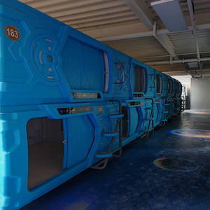 Modern Space <span class=keywords><strong>Capsule</strong></span> Sleeping Pod Bed Nouveau design Lits pour chambre d'embarquement Hostel & Hotel Capsules Style panneau ABS - Product Image 1