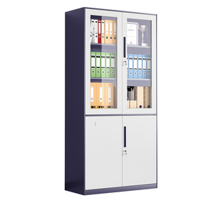 Armoire de classement métallique avec serrure et étagères réglables - Armoire de rangement métallique pour bureau et maison - Product Image 1
