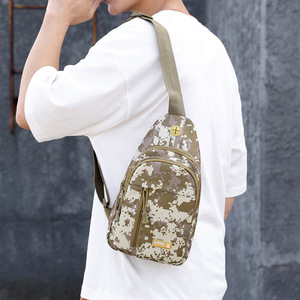 Huang Lei Tactical Chest Bag Khaki Black Desert Digital Camouflage Unisex Outdoor Crossbody Bag With Zipper Pocket - Product Image 4