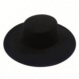 Nuevo Sombrero Fedora Personalizado de Ala Ancha y Copa Plana, de Poliéster/Algodón, Estilo Jazz Francés, Unisex, para Fiestas, Negocios, Casual, Venta al Por Mayor 2022 - Product Image 6