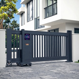 Shengshichanglong Modern Retractable Automatic Aluminium <b>Sliding</b> Driveway Fence Gate Wrought Iron <b>Swing</b> for Courtyard for - Product Image 2