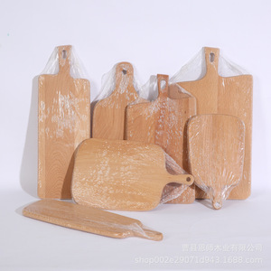 Juego de tablas de cortar de bambú, rectangulares, con mango, duraderas, para cortar frutas y pizzas - Product Image 5