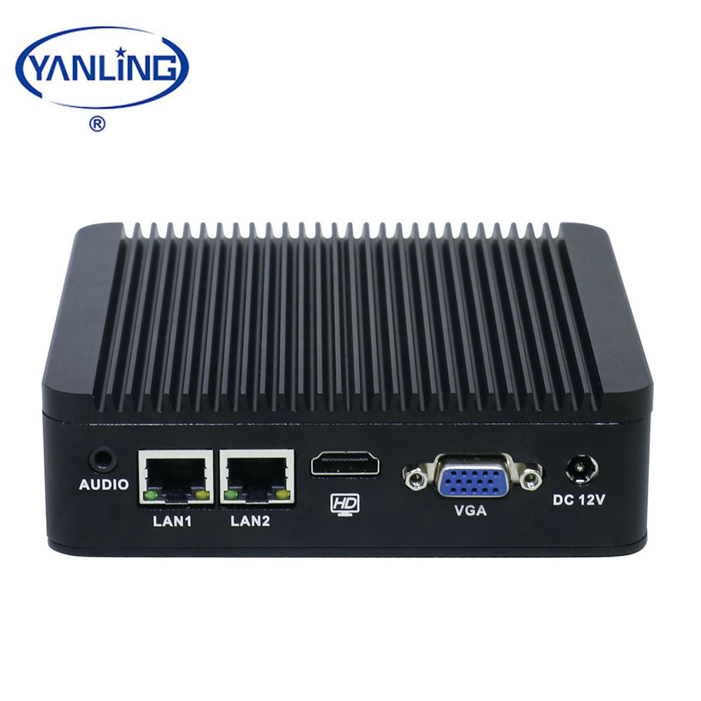 Nouveau Intel J1900 Ultra Faible Puissance Client Léger Ordinateur De Bureau 2 Ethernet Fanless Mini-pc 12V Avec 4 GO de Ram