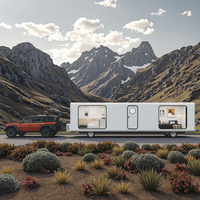 Maison de conteneur mobile pliante portable de luxe Volferda Petite maison préfabriquée 8m Space Capsule House pour 5 personnes en acier