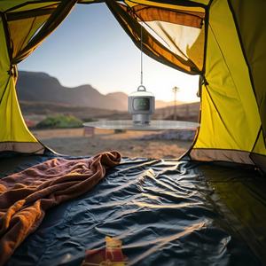 Wholesale Price Customized Logo Foldable with <b>Light</b> 12000mah Battery-Powered <b>Camping</b> Ceiling Fan Portable Caravan Fan - Product Image 2