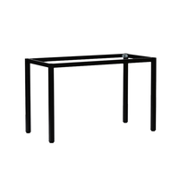 Pieds de table contemporains en métal à cadre carré, en alliage de fer, réglables en hauteur, pour bureau, café ou salle à manger