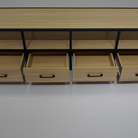 Armoire de rangement en bois moderne avec 4 tiroirs pour salon, couloir, villa et hôtel