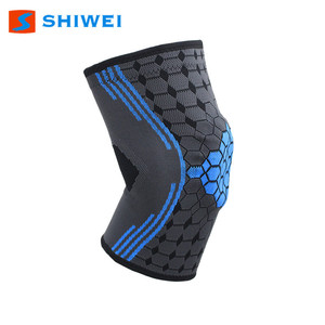 Shiwei <b>Knee</b> <b>Brace</b> 3D Silicone <b>Support</b> Breathable Nylon Unisex for Running Cycling Mountain Climbing Protection - Product Image 4