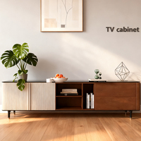 Mueble de TV de Madera Moderno y Personalizado de Fabricante Directo con Función de Almacenamiento para Dormitorio, Casa, Apartamento, Hotel - Ecológico