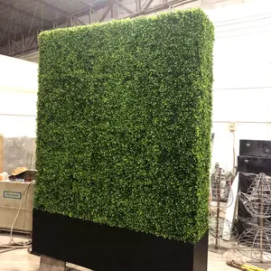 Décor de toile de fond de jardin Fausse haie fausse plante verte mur herbe extérieur boîte artificielle haie panneaux muraux mur de haie de buis