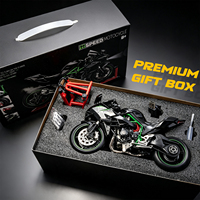 Juego de Motocicletas de Metal Fundido a Presión, Escala 1:9, con Luces y Sonidos, para Niños