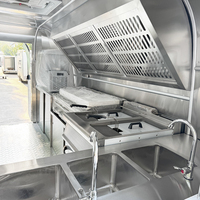 Camionnette de restauration rapide pour hot-dogs en acier inoxydable, entièrement équipée