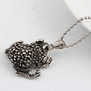 Collar con Colgante de Sapo de Acero Inoxidable de 60 cm, Joyería Unisex con Signo Zodiacal Animal, Regalo - Product Image 3