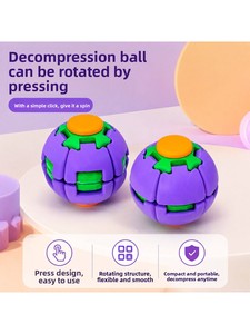 Nuevo 2026: Spinner Antiestrés de Plástico Impreso en 3D con Sistema de Presión y Rotación, Bola de Descompresión para Dedos, Juguete Divertido para Aliviar el Estrés en la Oficina - Product Image 2