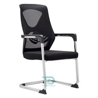 Tout nouveau Design chaise de bureau sans roue maille tissu traîneau stationnaire pour réunion réception visiteur invités événements en attente