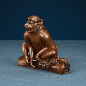 Copper Monkey Zodiac Figurine Irregular Shape Feng Shui <b>Desk</b> Decoration Office Home Use Chinese New Year Gift - Product Image 3