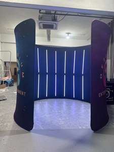 خلفية LED مخصصة لتصوير الفيديو بزاوية 360 درجة، محيطة بالكامل بإضاءة RGB لكشك التصوير، مع حامل قابل للتعديل - Product Image 5