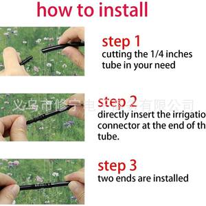 Conector de Riego por Goteo 4 7, Conector Doble para Tubería de PE 1 4, Acoplamiento Recto, Accesorio de Unión para Tubería de Agua Negra - Product Image 4