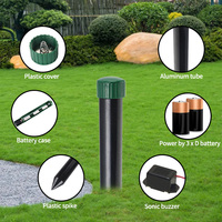 Pièges à rongeurs pour jardin extérieur, à piles, à ultrasons, étanches, écologiques, en ABS solide - Répulsif pour taupes et serpents