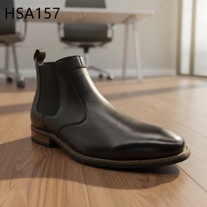 ZYF, Scarpe Classiche da Uomo in Pelle Stile Francese con Tacco 5 Pollici Hua Singh, Colore Marrone Sfumato, Scarpe Eleganti in Pelle Crazy Horse HSA160 - Product Image 6