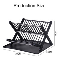 Égouttoir à vaisselle pliable en forme de X de cuisine simple Installation gratuite Égouttoir à vaisselle égouttoir à deux couches