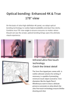 Tableau blanc interactif LED tactile 4K de 75 à 100 pouces ZDHQ, 20 points de contact stylo/doigt, pour école, bureau, projecteur