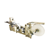 Máquina de plegado y estampado de servilletas con motor PLC 260, impresión a dos colores y equipo de producción de servilletas cuadradas