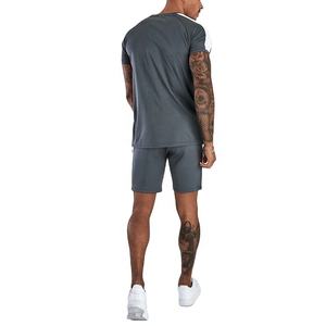 Ensemble t-shirt et short de couleur grise personnalisée pour hommes Logo personnalisé Design Slim Fitness Casual Blank Summer Wear Man Twin Sets 2025 - Product Image 3