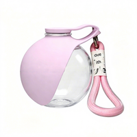 Bouteille d'eau pliable en plastique à fermeture automatique pour animaux de compagnie, facile à utiliser, avec large abreuvoir pour chiens et chats, idéale pour l'extérieur