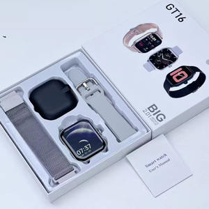 GT16 <span class=keywords><strong>2</strong></span>表带GTS4智能手表男女<span class=keywords><strong>2</strong></span>.01英寸防水健身跟踪器蓝牙呼叫心率双表带安卓IOS - Product Image 1