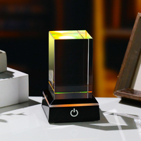 Cubo Prismatico in Vetro Ottico Trasparente Brillante, Blocco Solido in Vero Cristallo K9, Supporti per Incisione Laser per Regali