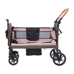 Di alta qualità <span class=keywords><strong>doppio</strong></span> <span class=keywords><strong>passeggino</strong></span> quattro ruote grande capacità Camper esterno per viaggi di famiglia Baby Wagon - Product Image 2