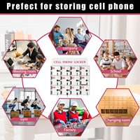 Armoire de rangement murale d'usine stockage de téléphone portable en acrylique transparent avec serrures de porte et clés boîte de casier de téléphone portable en acrylique