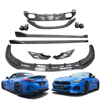 Kit carrosserie en fibre de carbone AC : Lame avant, jupes latérales, lames arrière, spoiler, embout d'échappement – Compatible avec la nouvelle BMW Z4 G29 (2019-2021) – Pièces de mise à niveau pour voiture