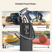 Compresseur d'air numérique portable sans fil mini pour pneus de voiture avec matériau ABS et pression de 130-160 PSI, gonfleur de pneus de voiture