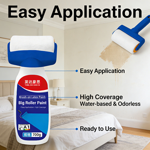 Indoor Wall <b>Large</b> <b>Roller</b> Latex Paint for Wall Repair White Wall Coating Self-Painting Household Renovation and Stain Removal - Product Image 5