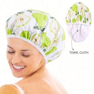 Gorro de Ducha al por Mayor con Estampado de Belleza, Doble Capa de EVA Impermeable, Unisex, con Banda Elástica, para Uso Diario en las Cuatro Estaciones - Product Image 1