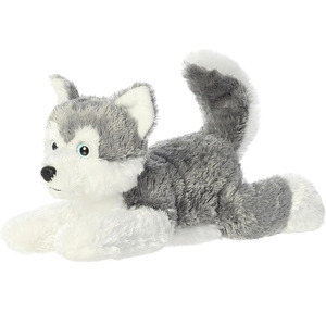 Peluche Lupo Grigio B911, Regalo per Bambini, Giocattolo Morbido a Pelo Lungo, Produzione Personalizzata ODM - Product Image 1
