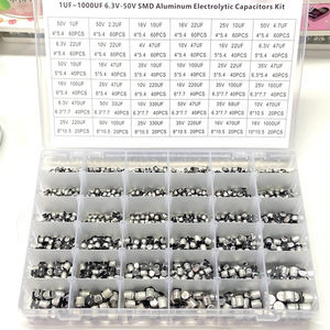 Kit Combinado de Condensadores Electrolíticos de Aluminio SMD, 1500 Piezas, 1UF~1500UF, 63V-<span class=keywords><strong>50V</strong></span>, 36 Tipos - Product Image 1