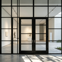 Porte double vitrée anti-UV HUACAI pour usine de transformation professionnelle, porte anti-poussière