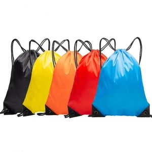 Custom Logo Sport Waterproof 420D Oxford Women's <b>Drawstring</b> Backpack Letter Pattern Rope Handle Polyester Promotional <b>Bag</b> <b>Kids</b> - Product Image 1